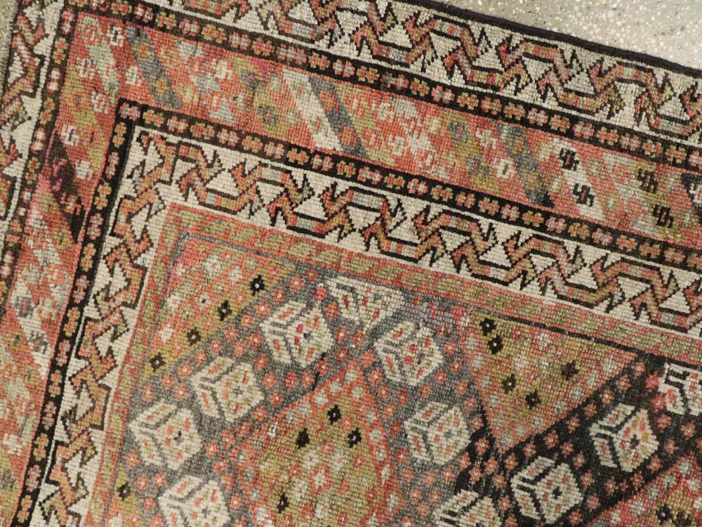 Antique Persian Khamseh Rug, No.21532 - Staging