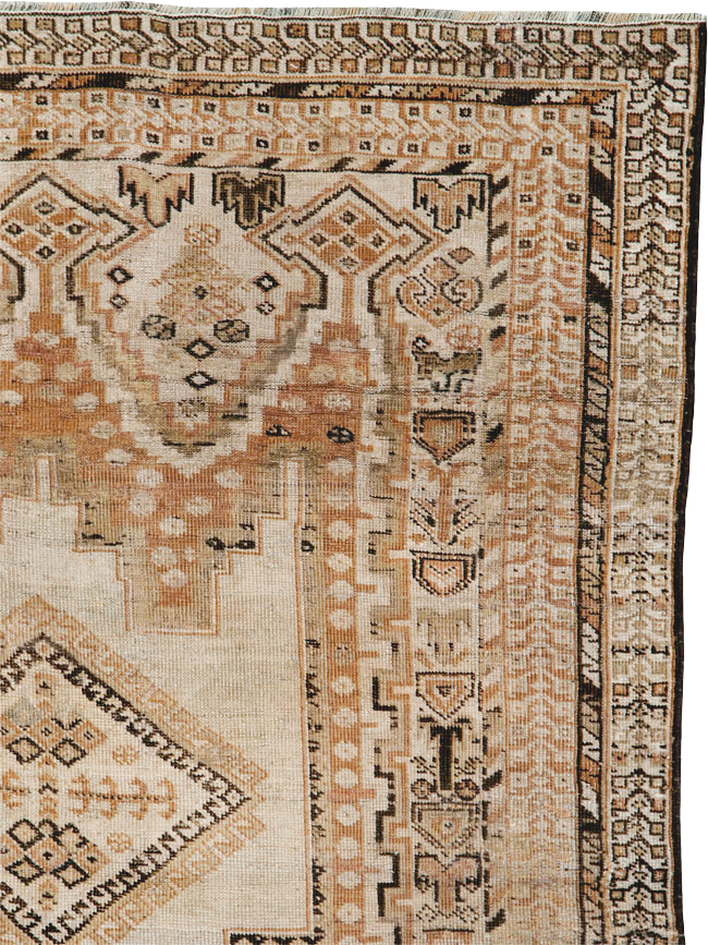 Vintage Persian Afshar Rug, No.21533 - Staging