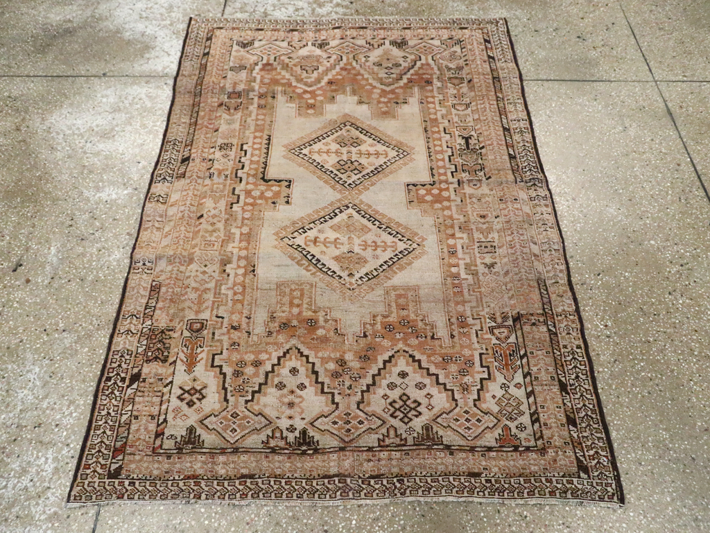 Vintage Persian Afshar Rug, No.21533 - Staging