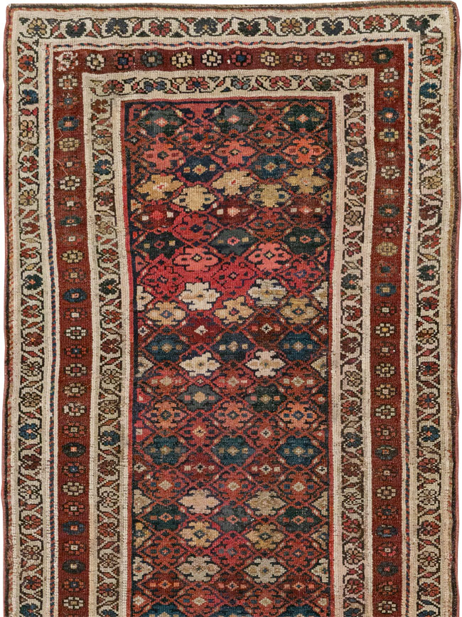 Antique Persian Kurdish Runner, No.21535 - Staging