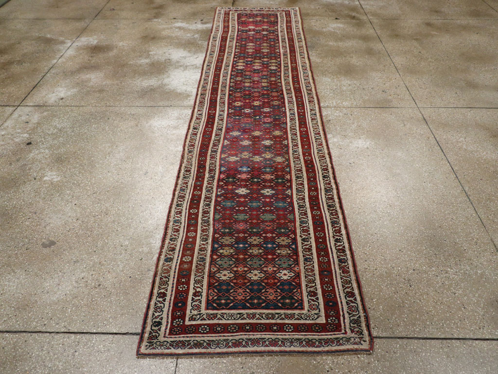 Antique Persian Kurdish Runner, No.21535 - Staging