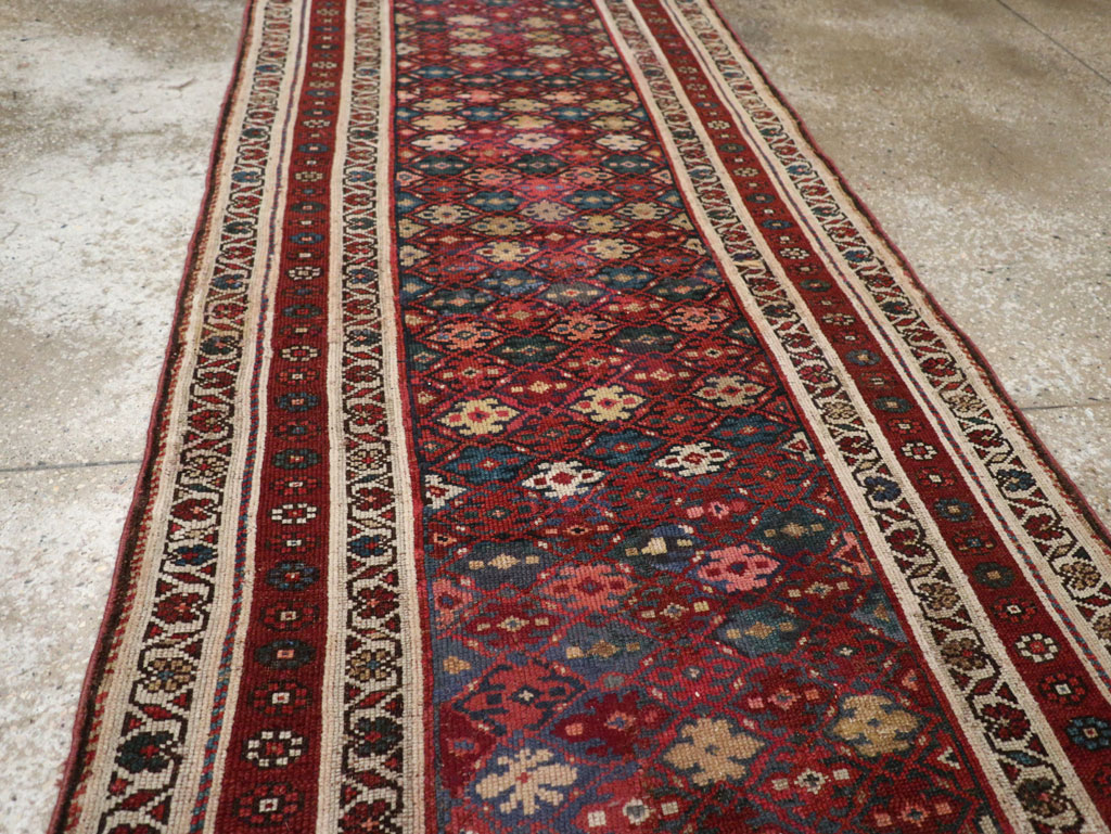 Antique Persian Kurdish Runner, No.21535 - Staging