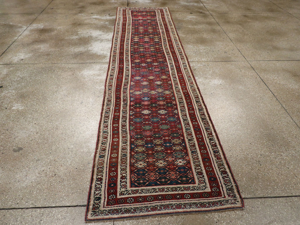 Antique Persian Kurdish Runner, No.21535 - Staging