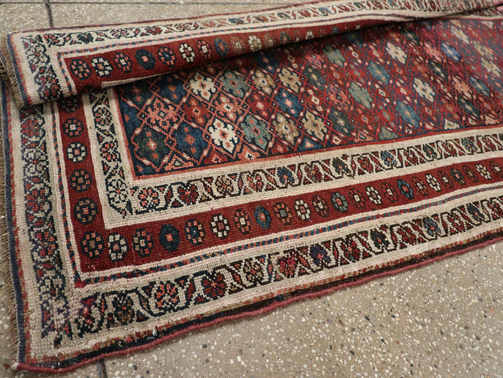 Antique Persian Kurdish Runner, No.21535 - Staging