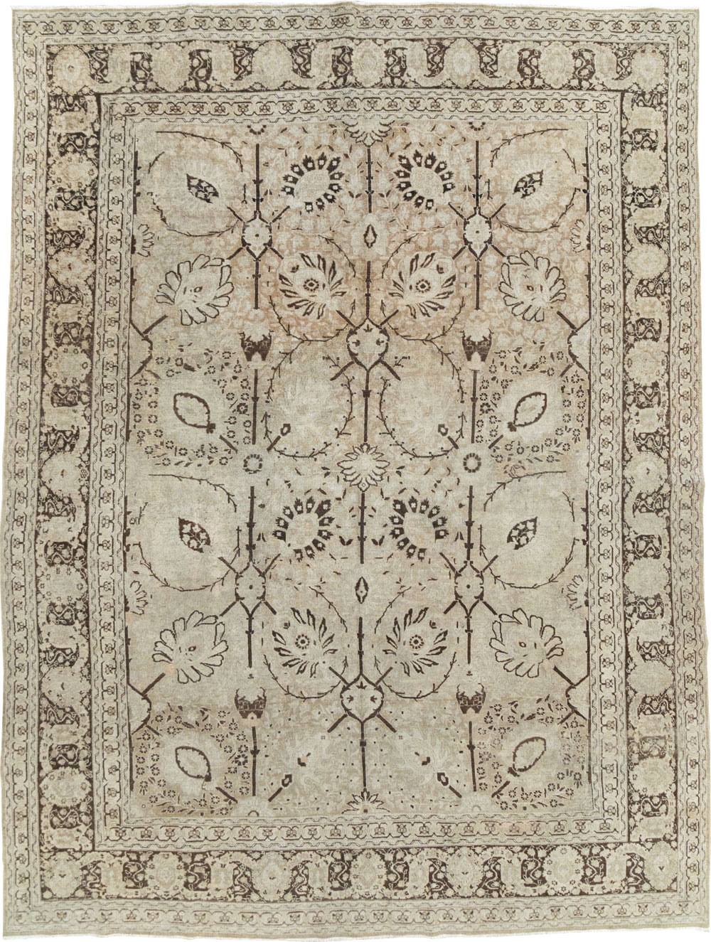 Antique Persian Tabriz Carpet, No.21553 - Staging