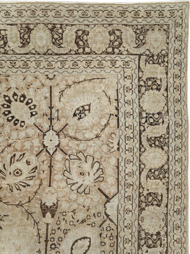 Antique Persian Tabriz Carpet, No.21553 - Staging
