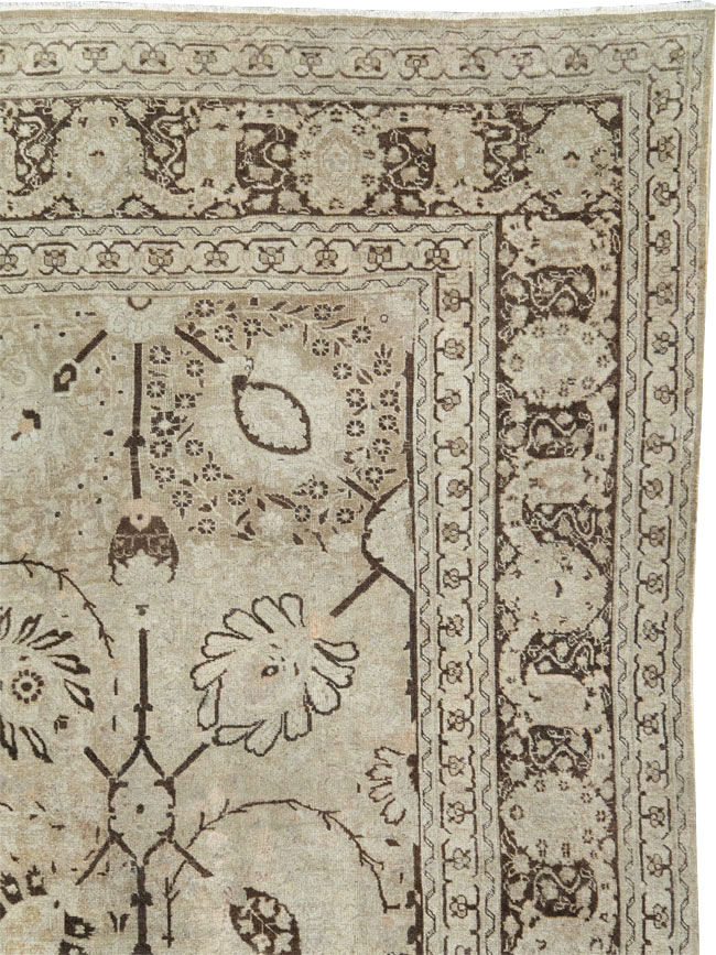 Antique Persian Tabriz Carpet, No.21553 - Staging