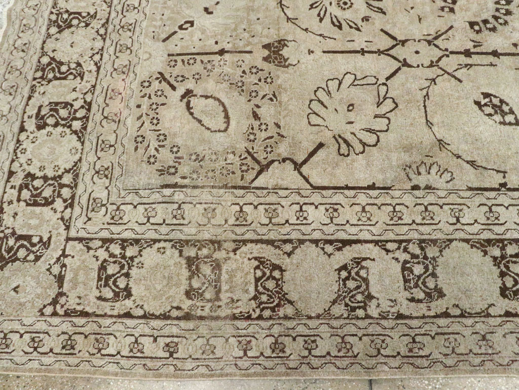 Antique Persian Tabriz Carpet, No.21553 - Staging