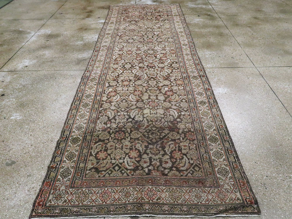 Antique Persian Malayer Runner, No.21556 - Staging