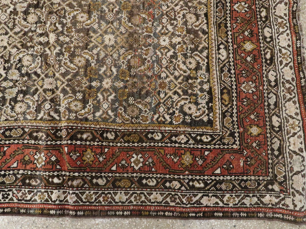 Antique Persian Kurdish Rug, No.21560 - Staging