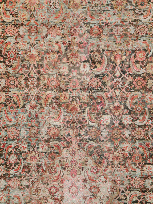 Vintage Persian Malayer Gallery Carpet, No.21562 - Staging