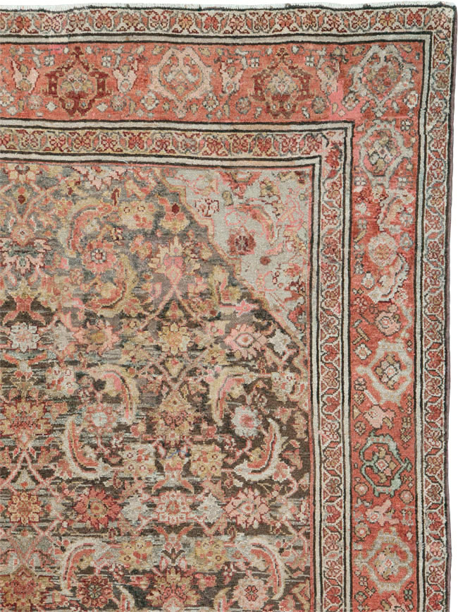 Vintage Persian Malayer Gallery Carpet, No.21562 - Staging