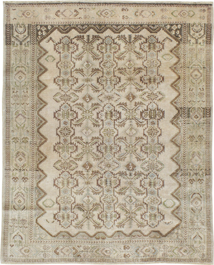 Vintage Persian Malayer Square Carpet, No.21569 - Staging