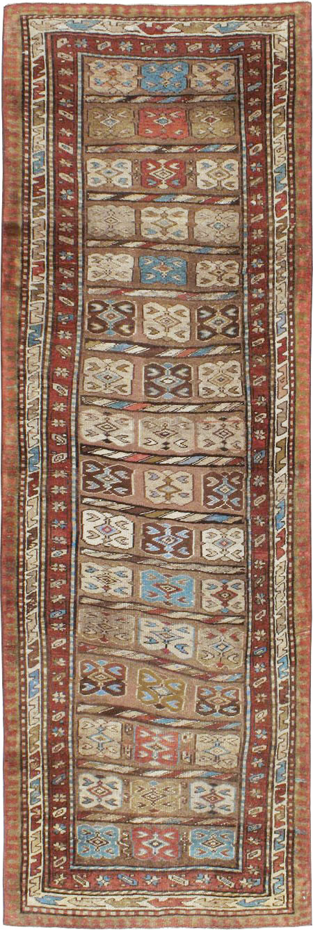 Antique Persian Kurdish Runner, No.21572 - Staging