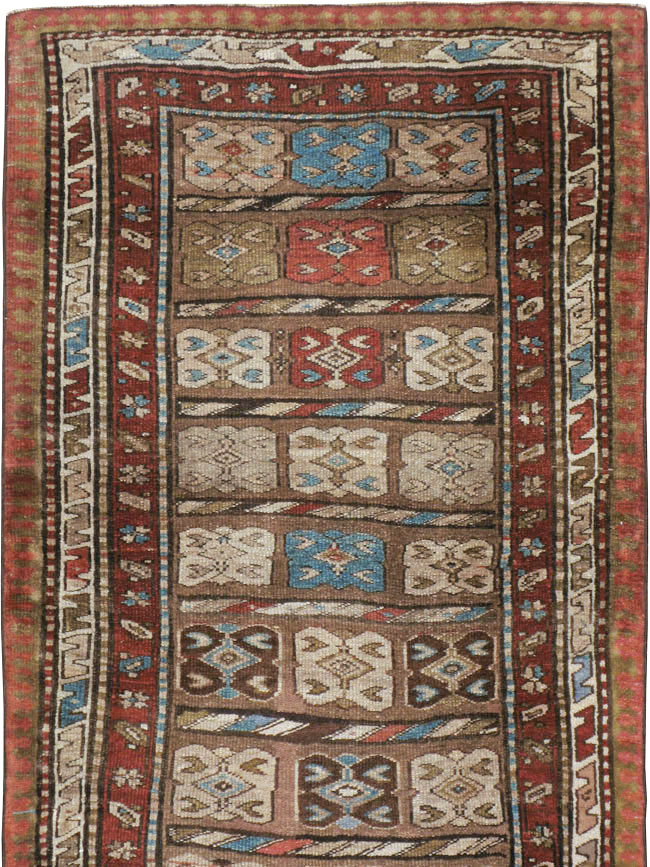 Antique Persian Kurdish Runner, No.21572 - Staging