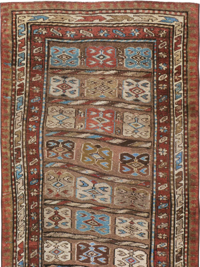 Antique Persian Kurdish Runner, No.21572 - Staging
