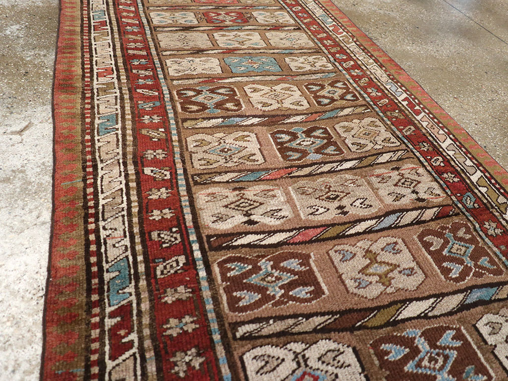 Antique Persian Kurdish Runner, No.21572 - Staging