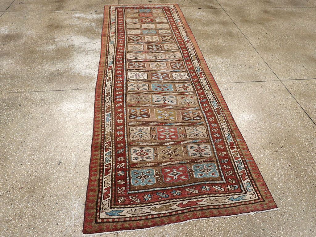 Antique Persian Kurdish Runner, No.21572 - Staging