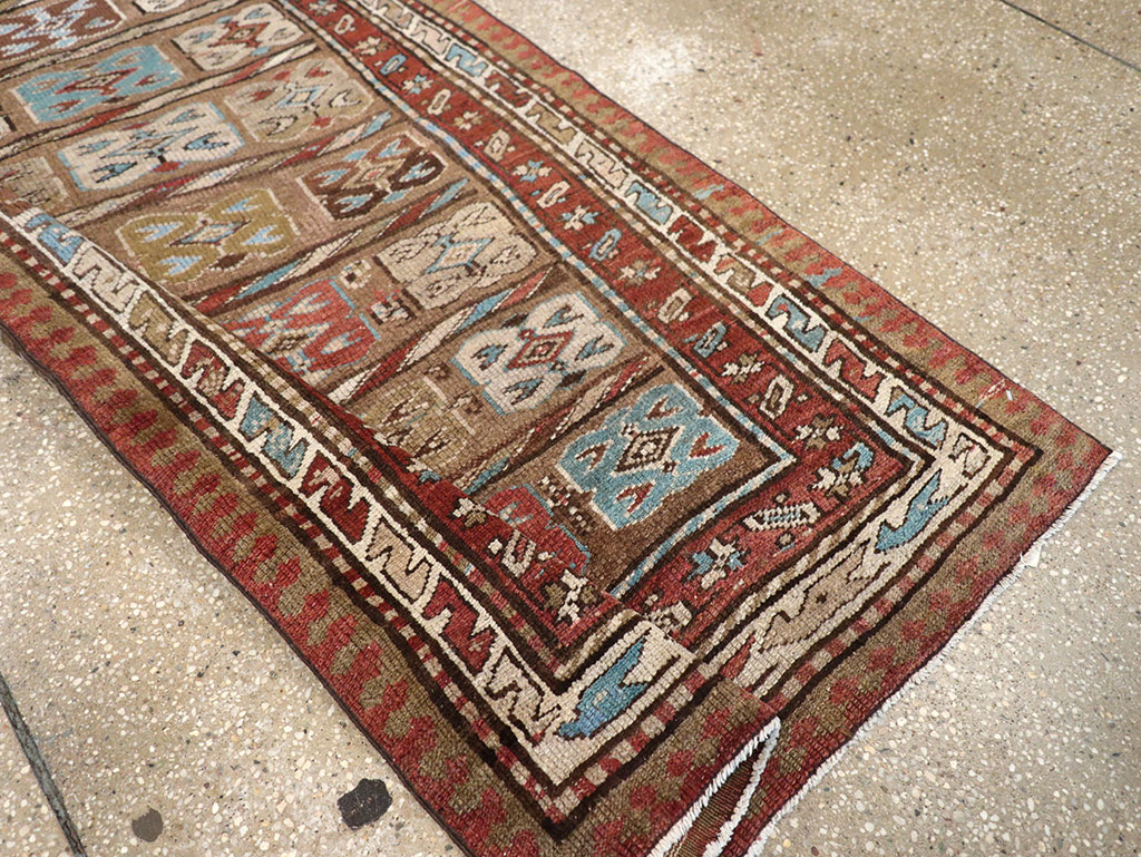 Antique Persian Kurdish Runner, No.21572 - Staging