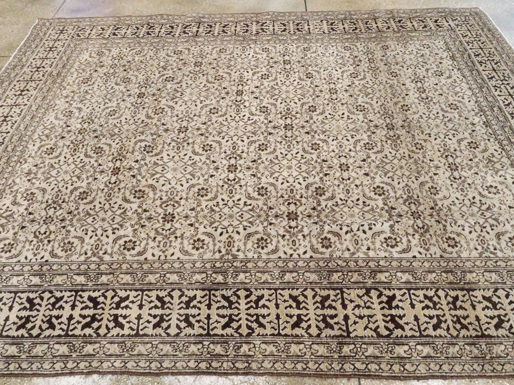 Antique Persian Tabriz Rug, No.21573 - Staging