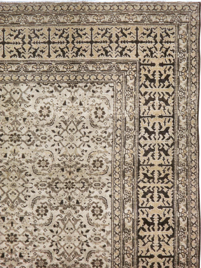 Antique Persian Tabriz Rug, No.21573 - Staging