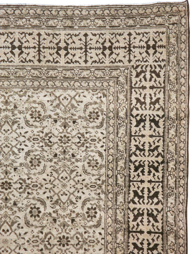 Antique Persian Tabriz Rug, No.21573 - Staging
