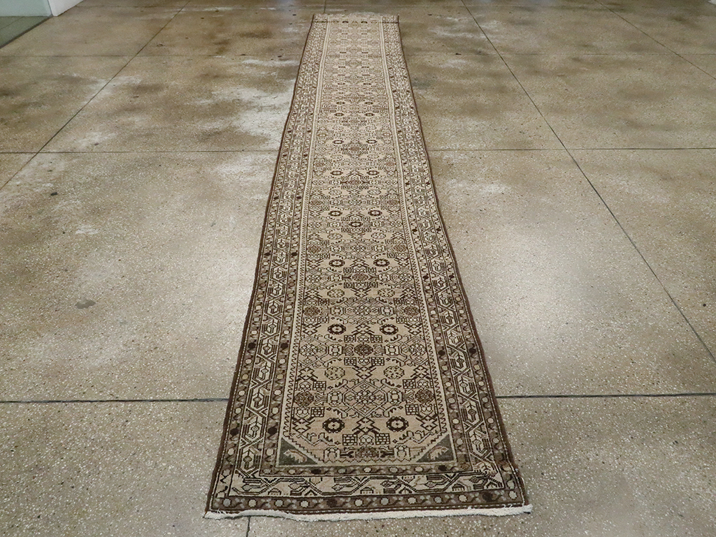 Vintage Persian Malayer Long Runner, No.21580 - Staging