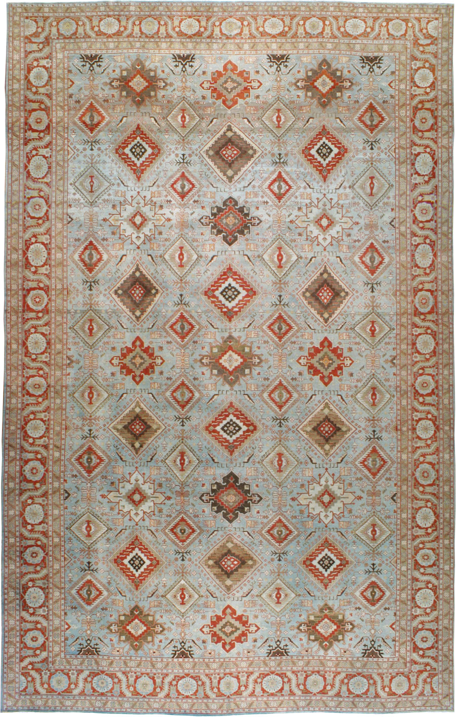 Antique Persian Tabriz Carpet, No.21584 - Staging