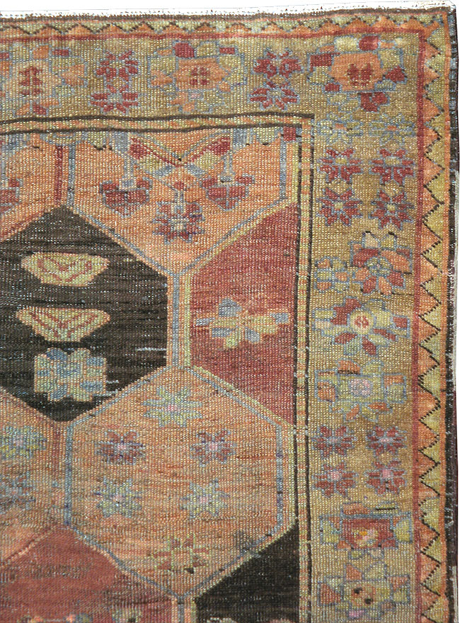 Antique Persian Kurdish Rug, No.21591 - Staging