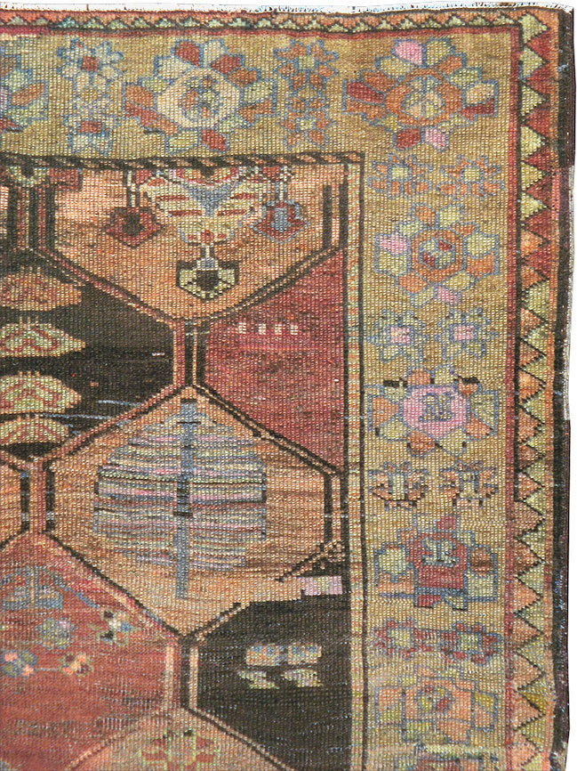 Antique Persian Kurdish Rug, No.21591 - Staging