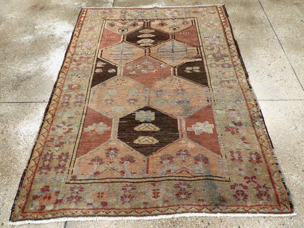 Antique Persian Kurdish Rug, No.21591 - Staging