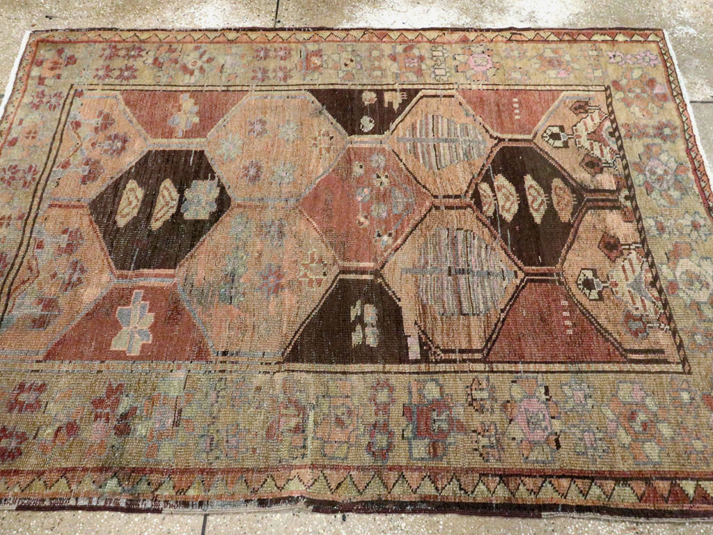 Antique Persian Kurdish Rug, No.21591 - Staging