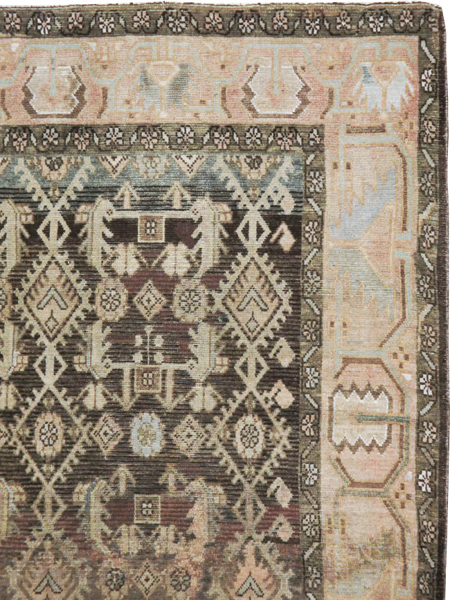 Vintage Persian Malayer Wide Gallery Runner, No.21602 - Staging