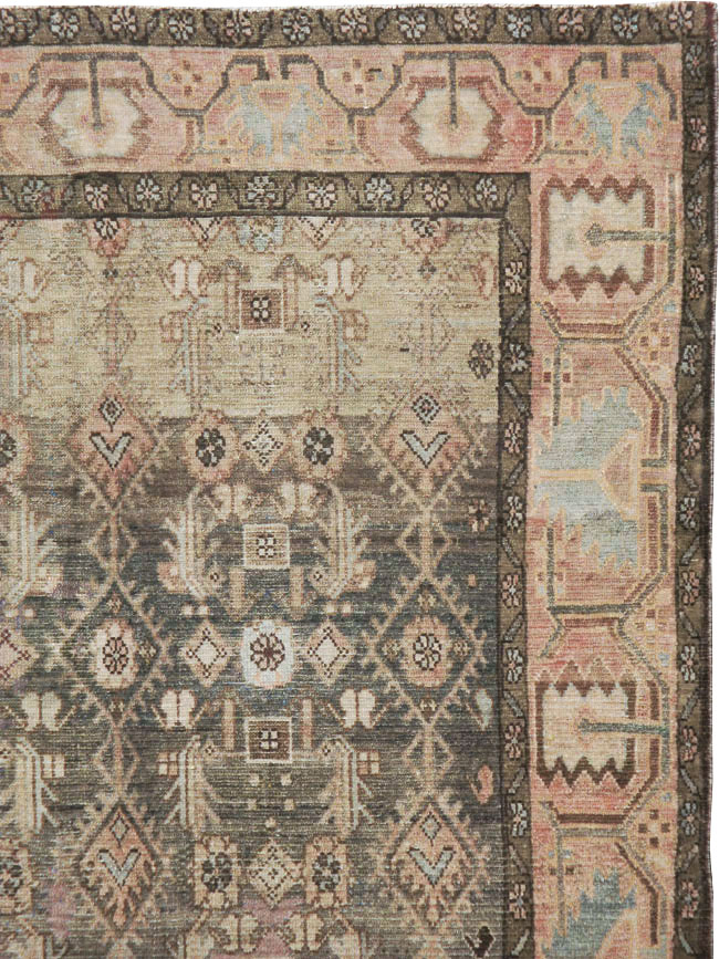 Vintage Persian Malayer Wide Gallery Runner, No.21602 - Staging