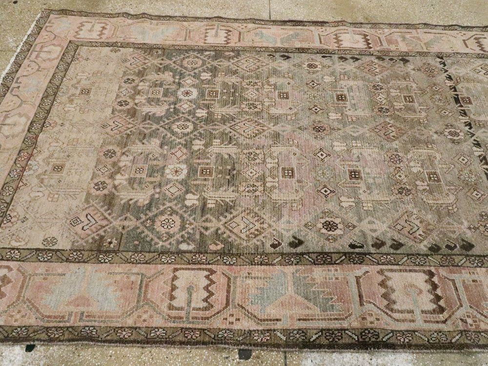 Vintage Persian Malayer Wide Gallery Runner, No.21602 - Staging