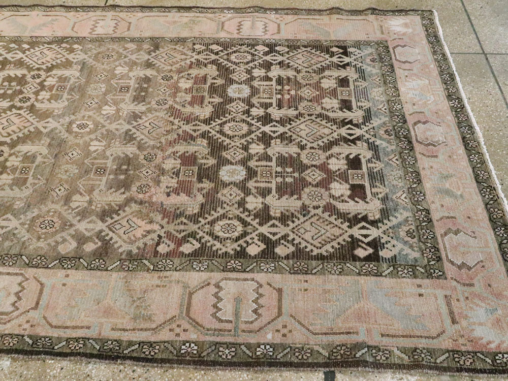 Vintage Persian Malayer Wide Gallery Runner, No.21602 - Staging