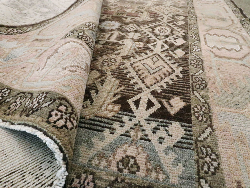 Vintage Persian Malayer Wide Gallery Runner, No.21602 - Staging