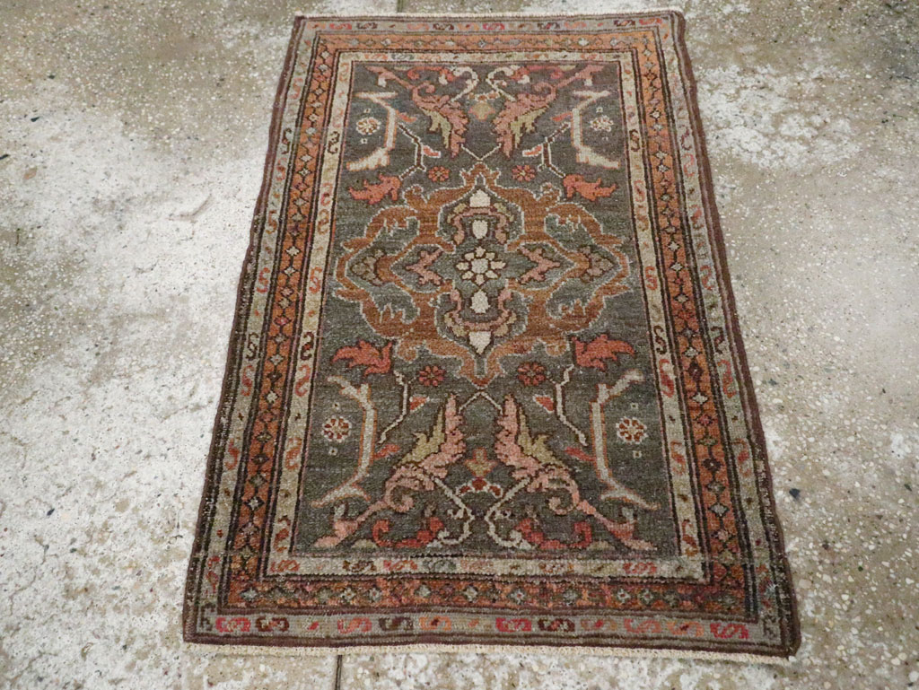 Vintage Persian Malayer Rug (Pair: 1 of 2), No.21614 - Staging