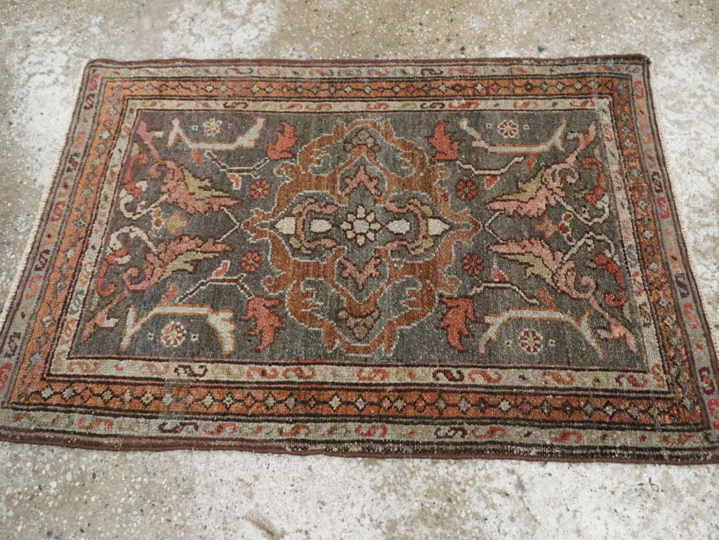 Vintage Persian Malayer Rug (Pair: 1 of 2), No.21614 - Staging