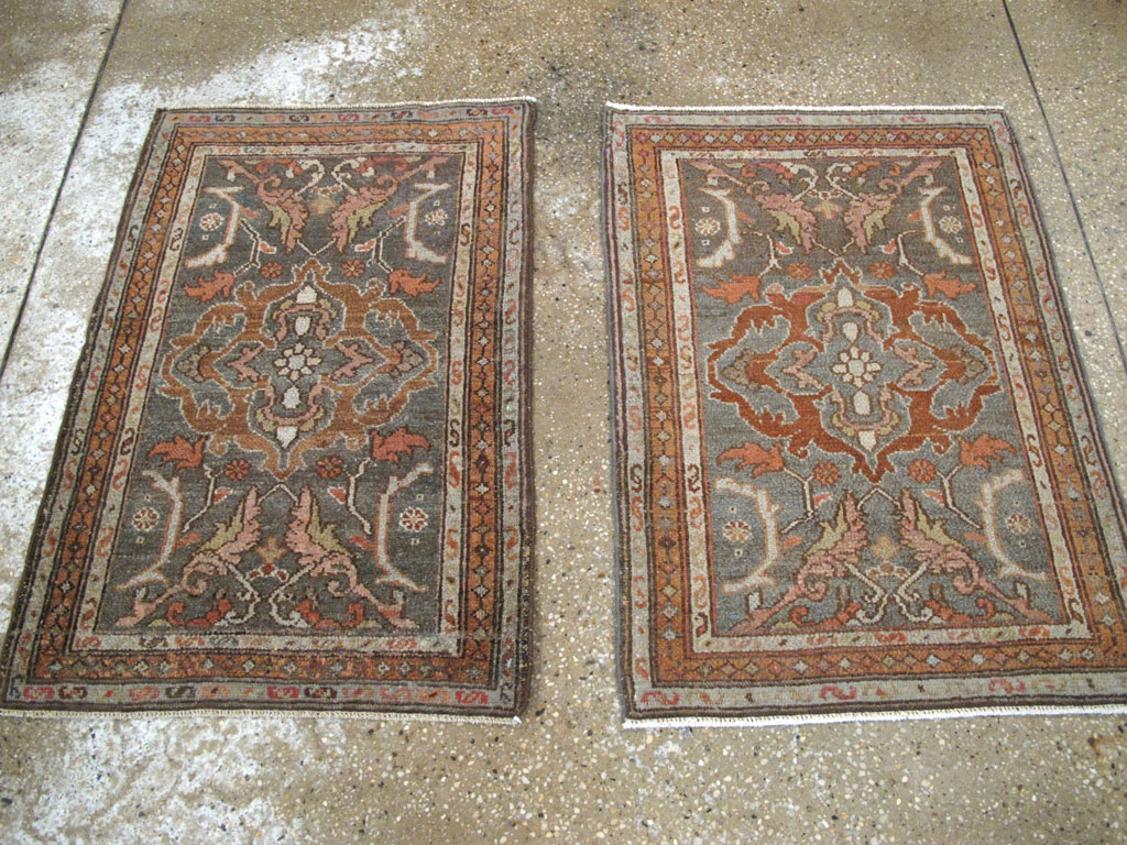 Vintage Persian Malayer Rug (Pair: 1 of 2), No.21614 - Staging