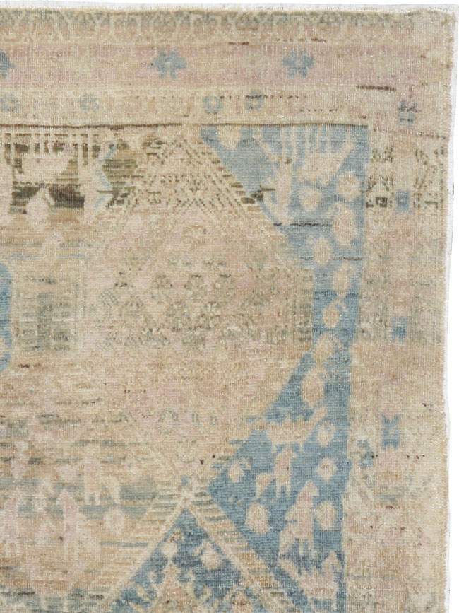 Vintage Afshar Square Rug, No.21620 - Staging