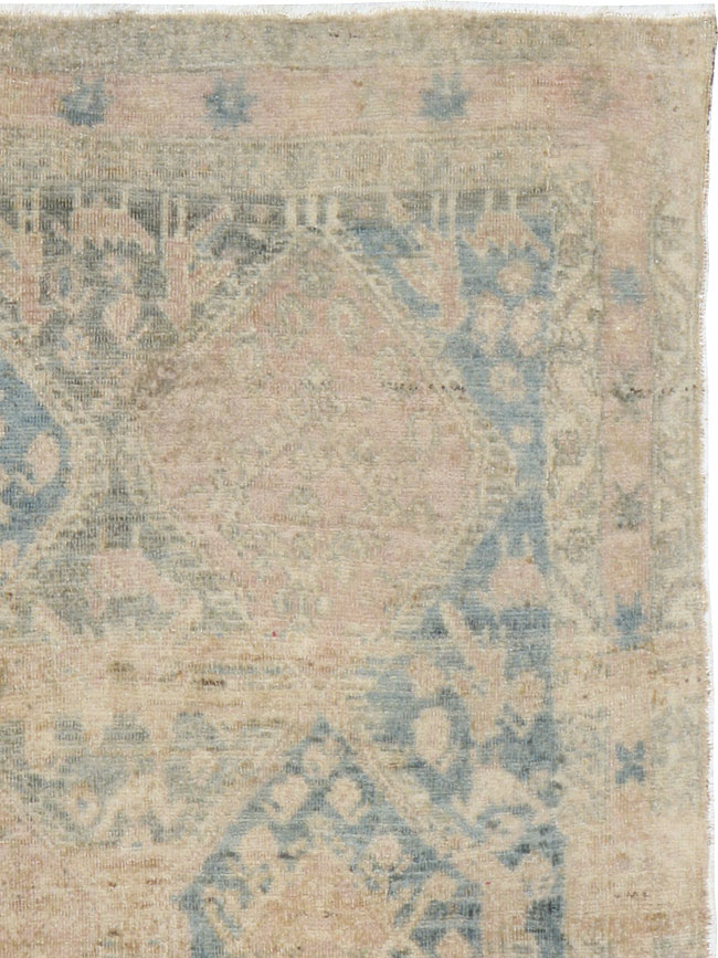 Vintage Afshar Square Rug, No.21620 - Staging