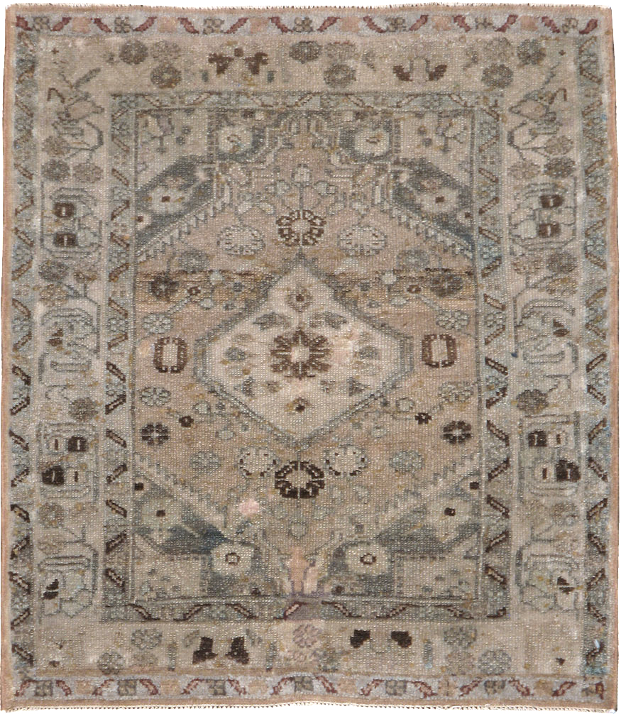 Vintage Persian Malayer Square Rug, No.21626 - Staging