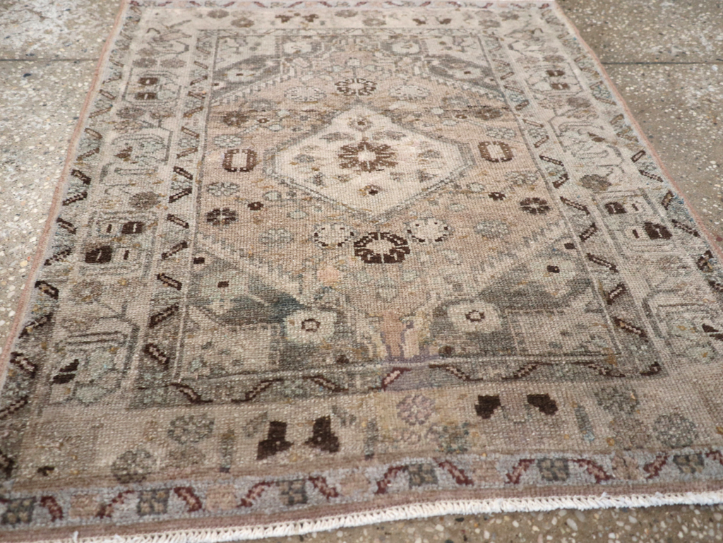 Vintage Persian Malayer Square Rug, No.21626 - Staging