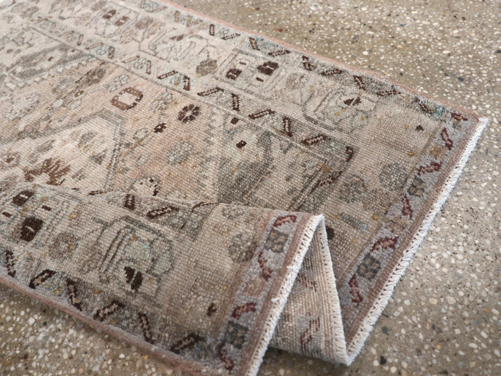 Vintage Persian Malayer Square Rug, No.21626 - Staging