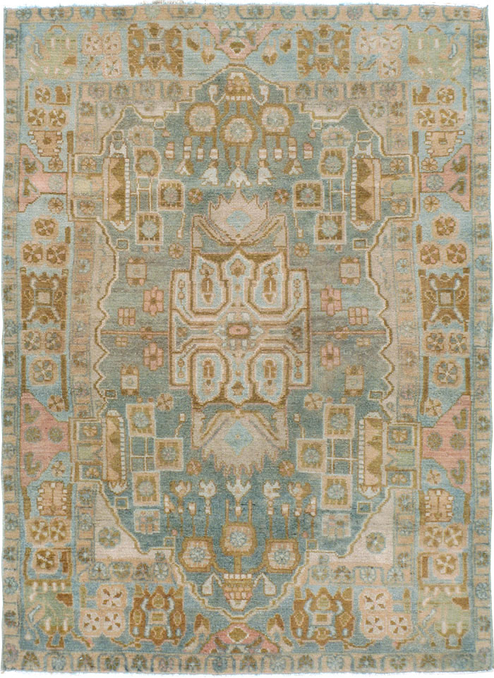 Vintage Persian Malayer Rug, No.21636 - Staging