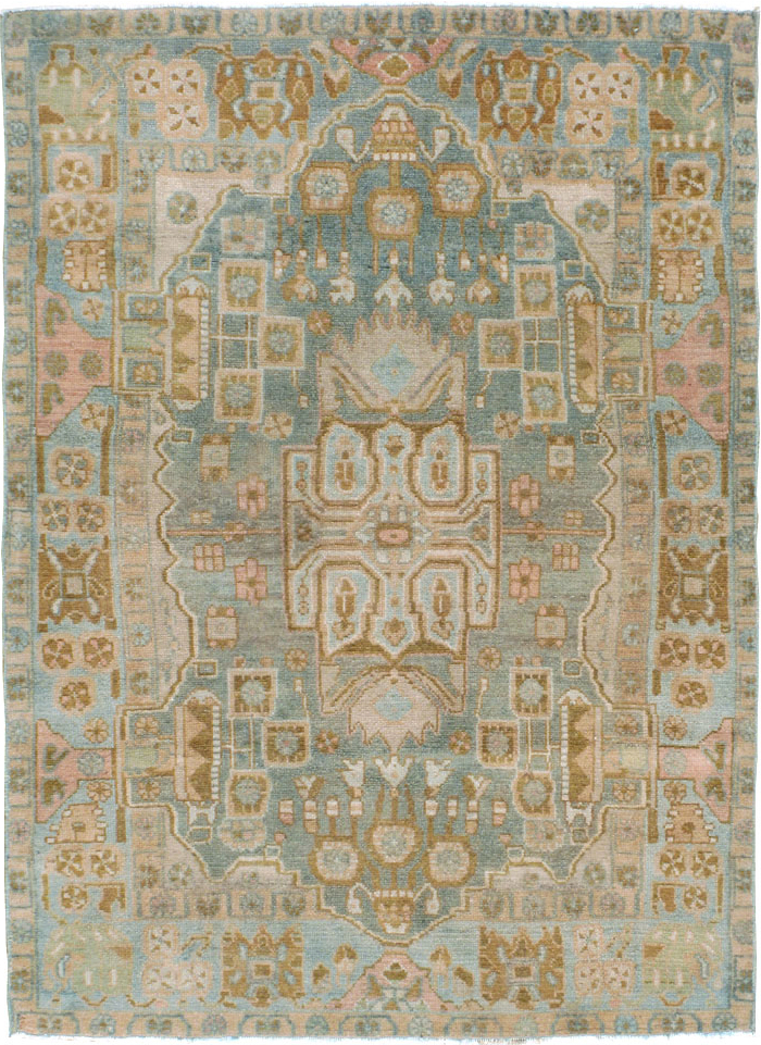 Vintage Persian Malayer Rug, No.21636 - Staging