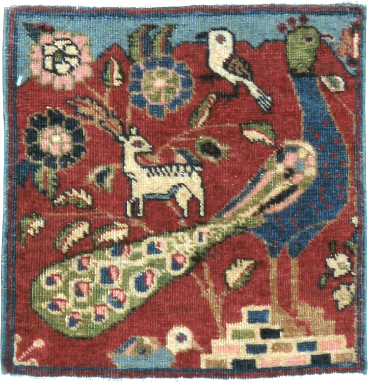 Vintage Persian Tabriz Pictorial Rug (Pair: 1 of 2), No.21643 - Staging