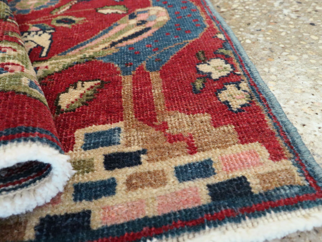 Vintage Persian Tabriz Pictorial Rug (Pair: 1 of 2), No.21643 - Staging