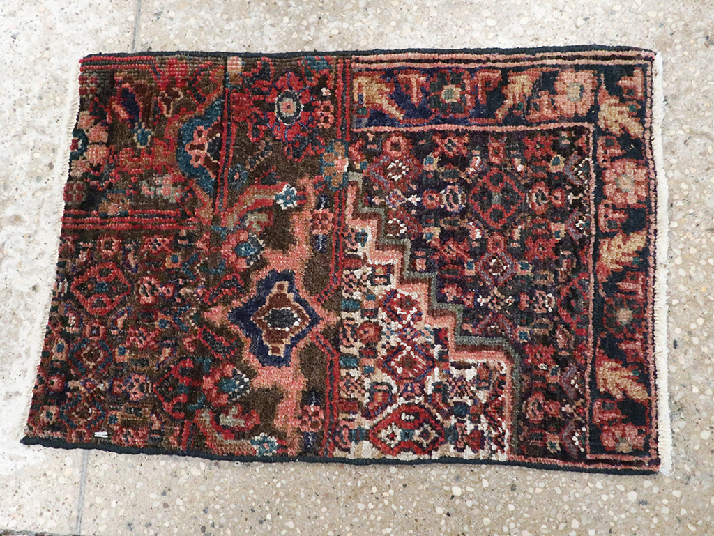 Vintage Persian Kurdish Sampler Rug, No.21644 - Staging